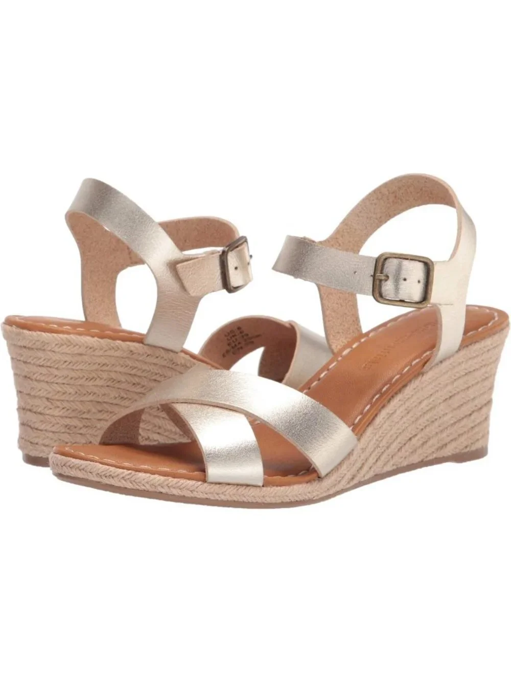 Stylish Women's Espadrille Wedge Sandals, Adjustable Buckle & Elastic Strap